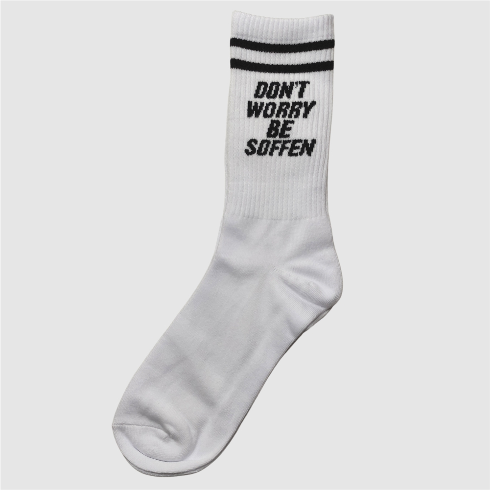 DON`T WORRY BE SOFFEN Socken Weiß