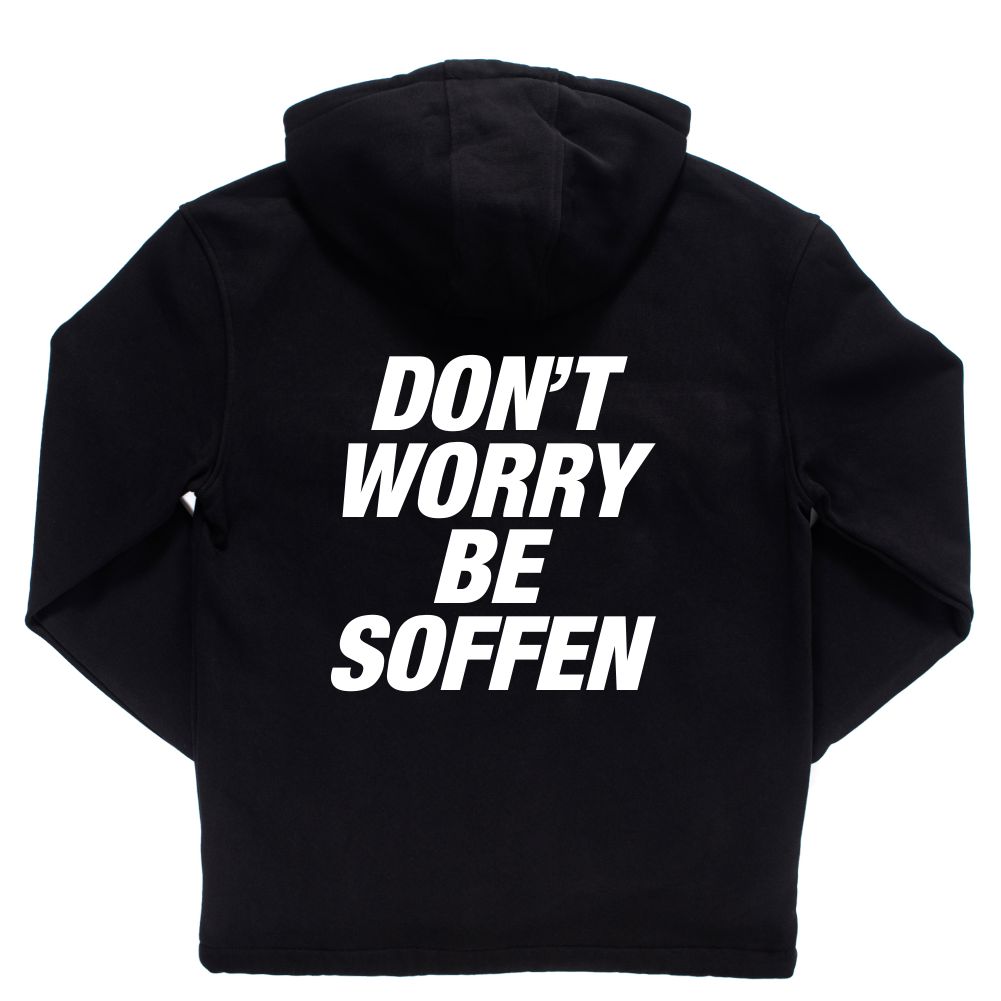 DON'T WORRY BE SOFFEN Pull over Girl Hoodie schwarz