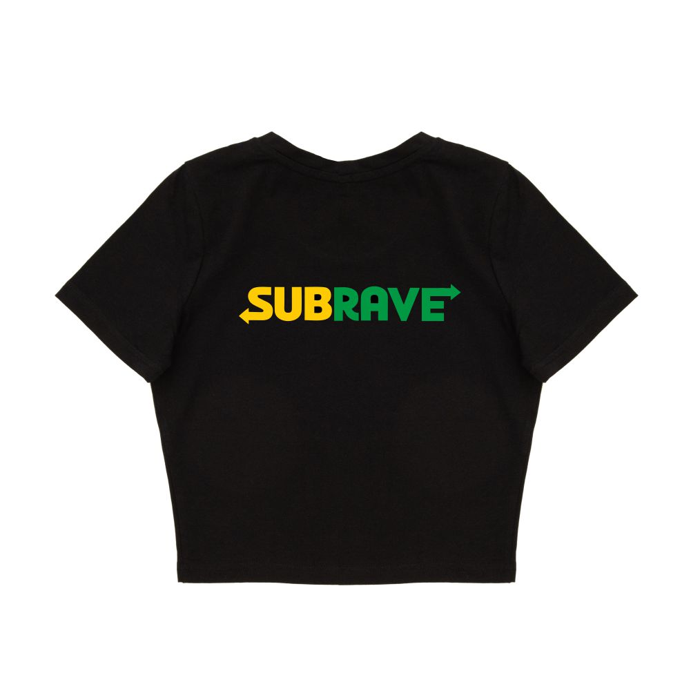 SUBRAVE Crop Shirt schwarz- Front&Back Print