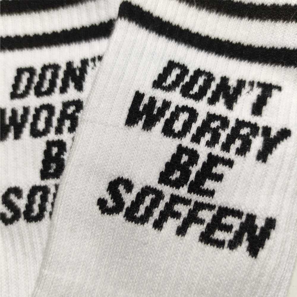 DON`T WORRY BE SOFFEN Socken Weiß