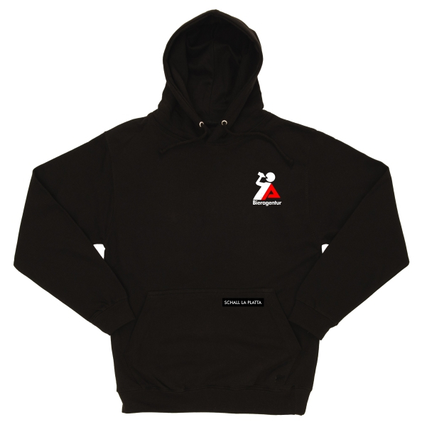 BIERAGENTUR Hoodie schwarz - Front&Back Print