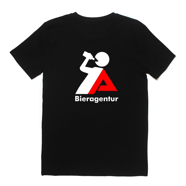 BIERAGENTUR Shirt schwarz - Front&Back Print 