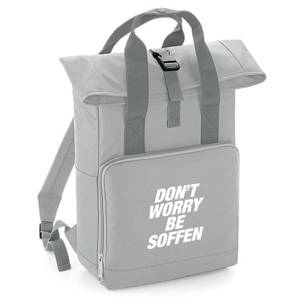 DON'T WORRY BE SOFFEN - Rucksack, Twin Handle Roll-Top Backback