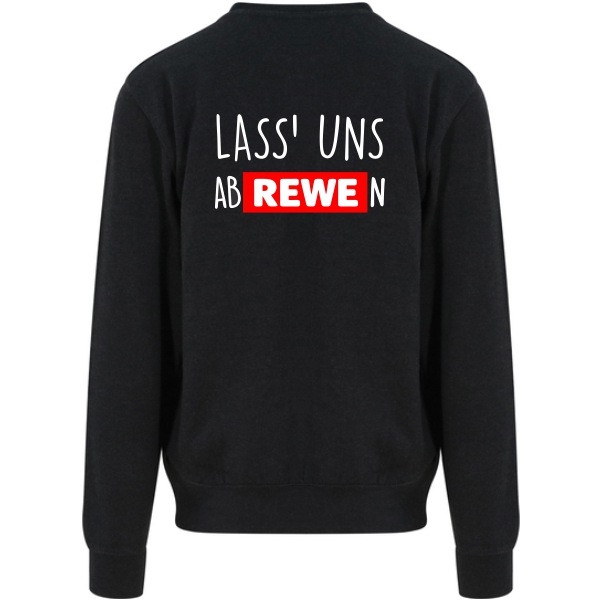 LASS UNS ABREWEN Sweater schwarz - Front&Back Print 