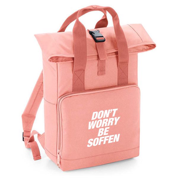 DON'T WORRY BE SOFFEN - Rucksack, Twin Handle Roll-Top Backback