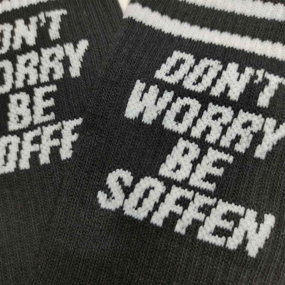 DON`T WORRY BE SOFFEN Socken Weiß