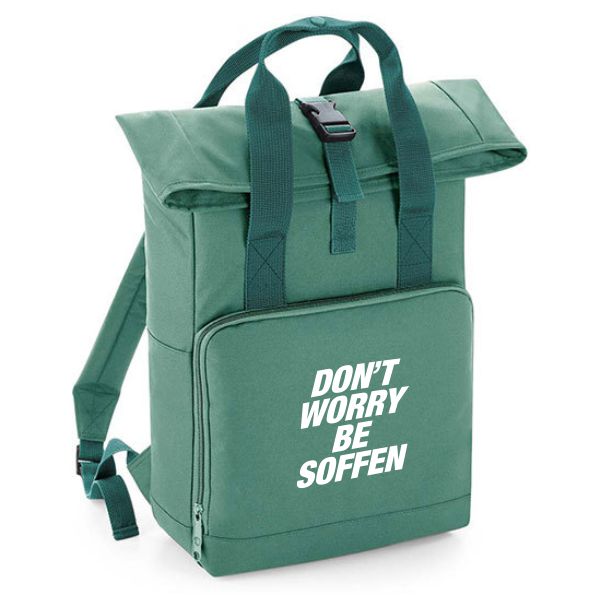 DON'T WORRY BE SOFFEN - Rucksack, Twin Handle Roll-Top Backback