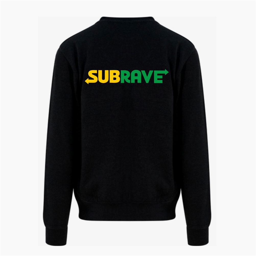 SUBRAVE Sweater schwarz - Front&Back&Ärmel Print