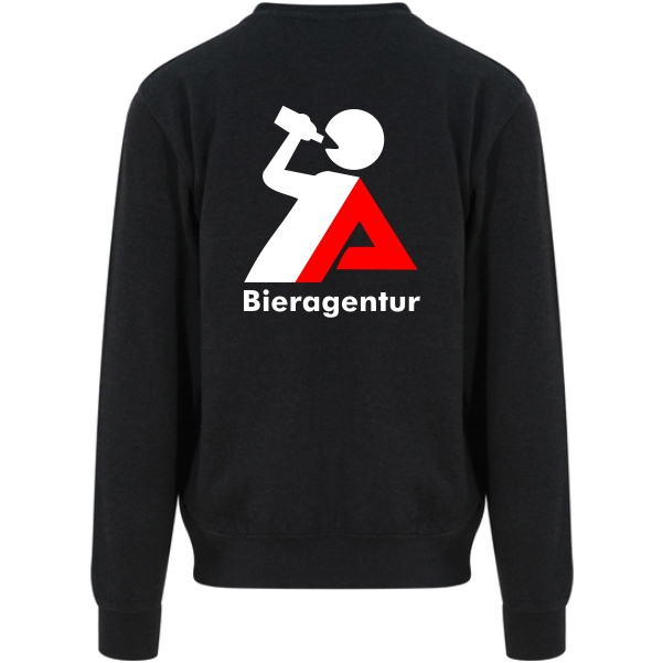 BIERAGENTUR Sweater schwarz - Front&Back Print 