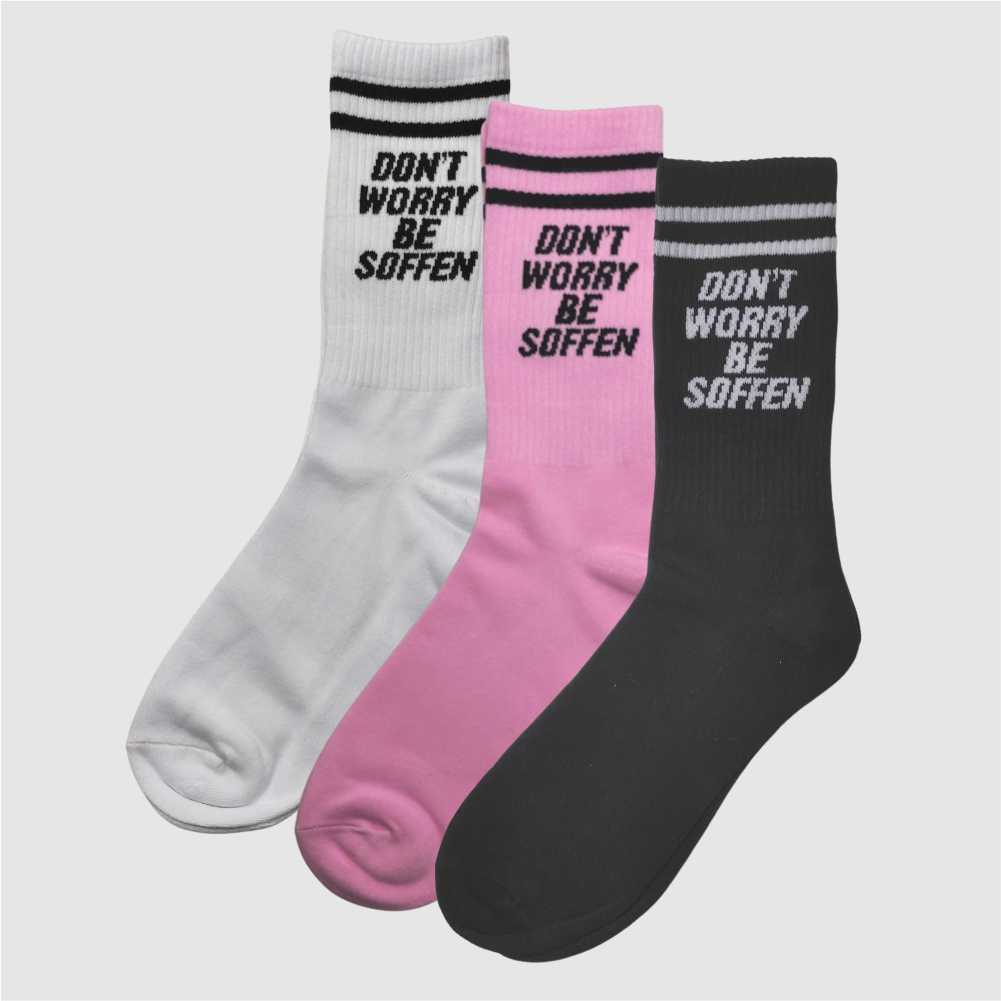 DON`T WORRY BE SOFFEN Socken Schwarz